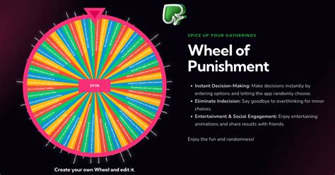 self punishment generator|Punishment wheel .